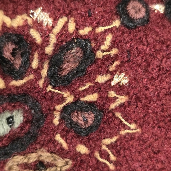 Koret Wool Blend Floral Vest Red - Picture 8 of 8